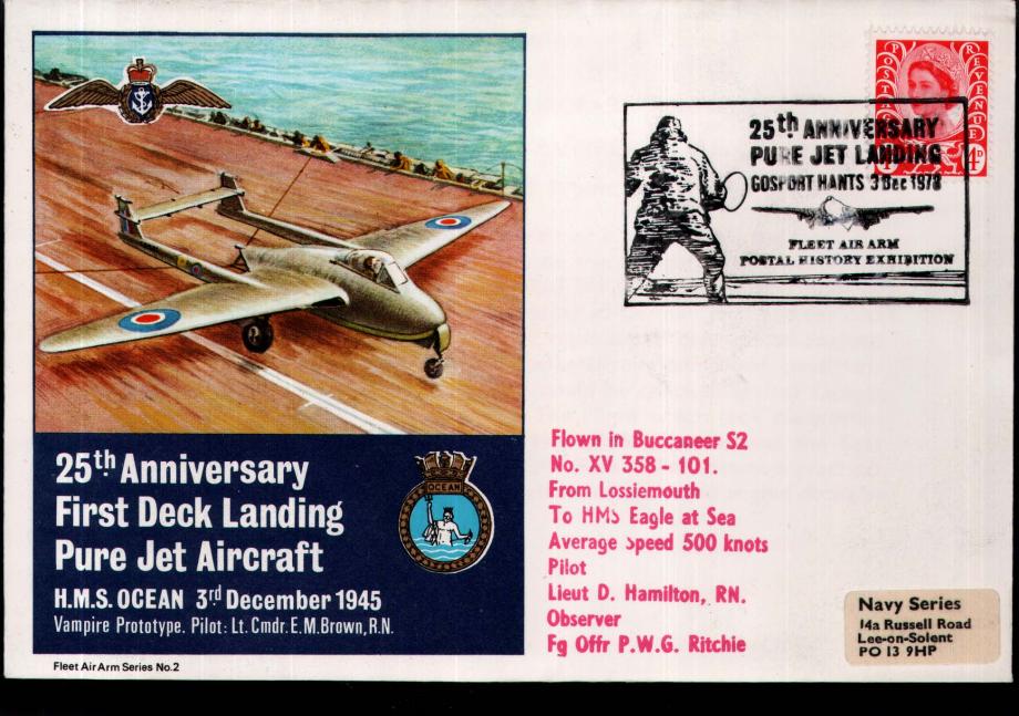 First Deck Landing by Jet 1945 cover