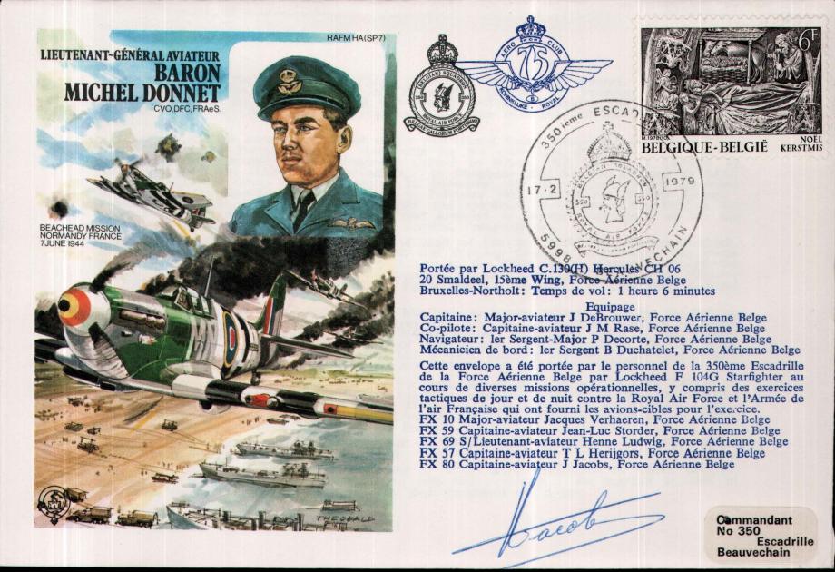 Lt Gen Aviateur Baron Michel Donnet cover Sgd J Jacobs