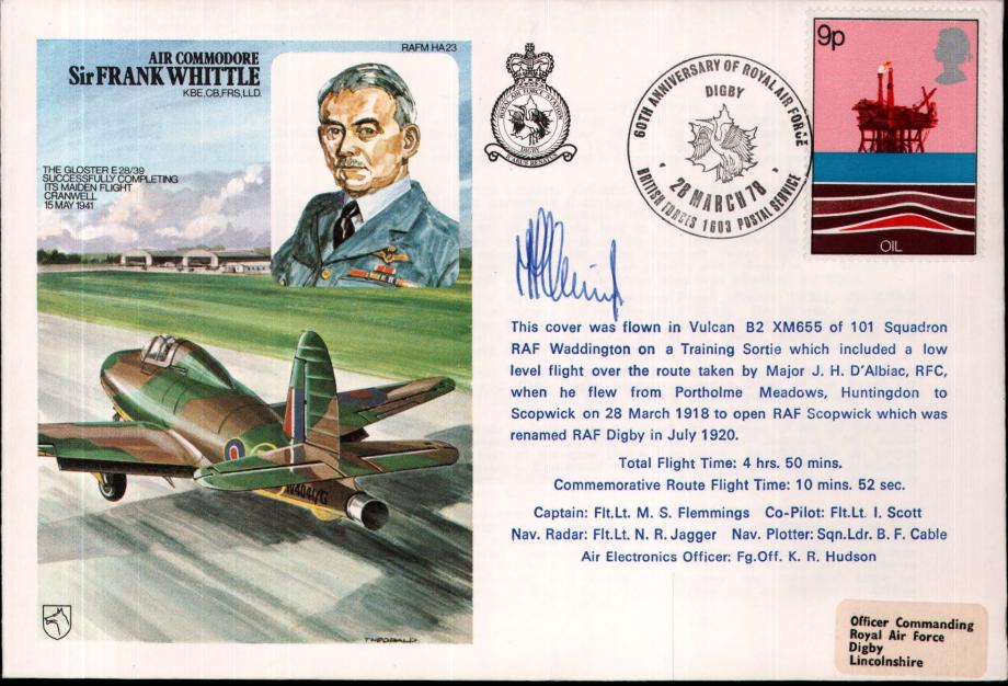 AC Sir Frank Whittle cover Sgd M S Flemmings