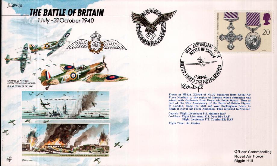 Battle of Britain cover Sgd K S Dyce