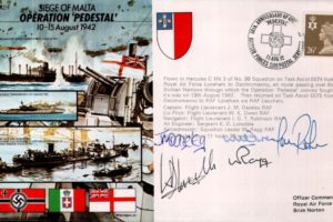 Siege of Malta cover Crew signed