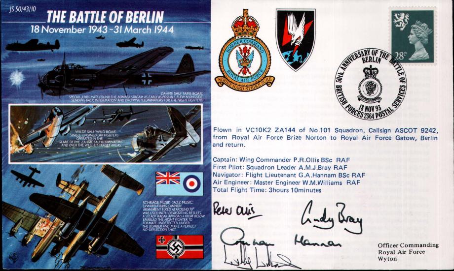 Battle of Berlin cover Crew signed