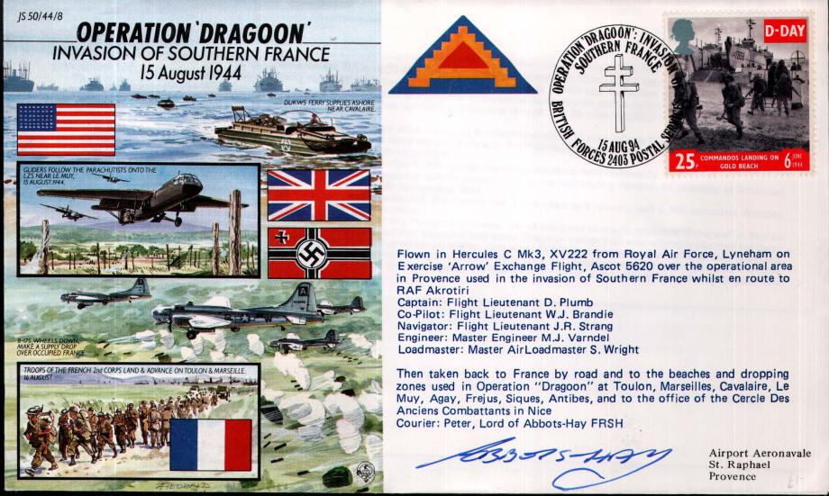 Invasion of Southern France cover Sgd courier