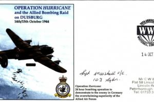 Operation Hurricane Cover Signed S C Marshall of 103 Squadron