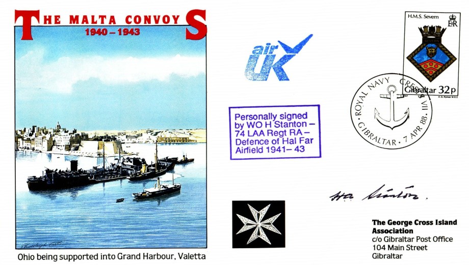 Malta GC cover Sgd H Stanton