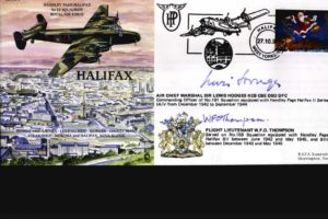 Halifax cover Sgd Sir Lewis Hodges of 161 Sq and W F O Thompson of 158 Sq