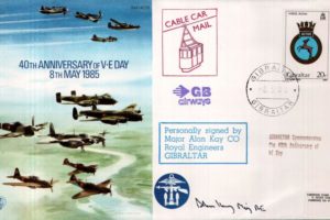 Ann of VE Day cover Sgd Maj A Kay