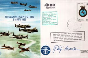 Ann of VE Day cover Sgd P Newman