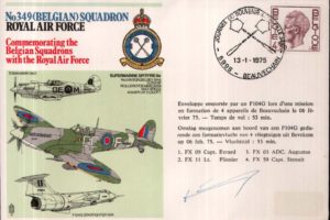 No 349 (Belgian) Squadron cover Signed by Cap Stenuit