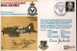 No 71(Eagle) Squadron cover Signed by Cpt D Jankowski USAF