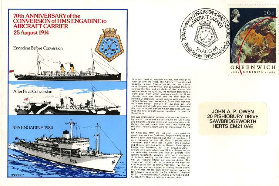 Conversion of HMS Engadine to Aircraft Carrier cover