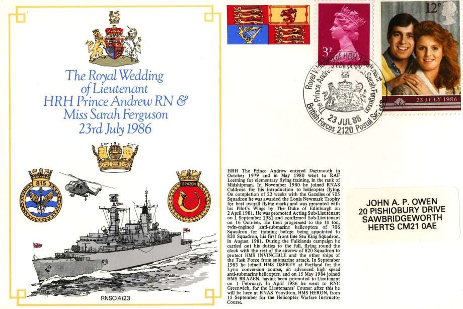Royal Wedding of Lt HRH Prince Andrew and Miss Sarah Ferguson cover