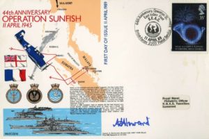 Operation Sunfish cover Signed by Captain A S Howard of 888 Squadron at that time
