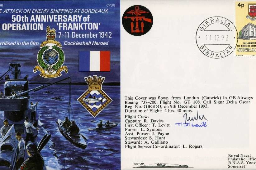 Operation  Frankton - Inspired the film Cockleshell Heroes Sgd by  Captain R Davies  First Officer T Levitt