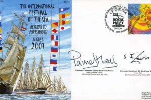 International Festival of the Sea Returns to Portsmouth cover Signed by Lt Cdr P Healy the PRO for the Festival and Lt Simon Lewis of Events Ships for the Festival