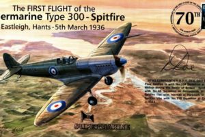Spitfire Cover Signed By BoB Pilot R F T Doe Of 234 Squadron 66 Squadron 130 Squadron And 118 Squadron