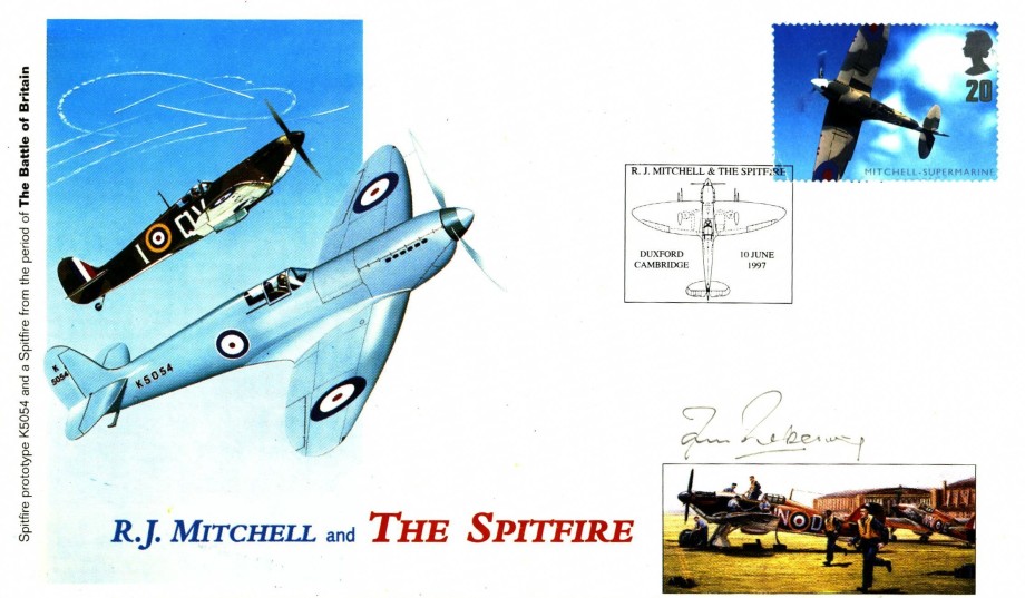 Spitfire Cover Signed By J Pickering A BoB Pilot Of 64 Squadron 261 Squadron 80 Squadron And 145 Squadron