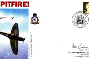 Spitfire Cover Signed By Peter O'Brian A BoB Pilot With 152 Squadron And 247 Squadron