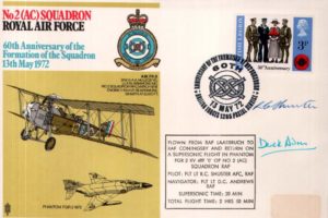 No 2 (AC) Squadron cover Crew signed by R C Shuster and D C Andrews