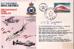 No 57 Squadron cover Captain signed by Sq L C C B Seymour