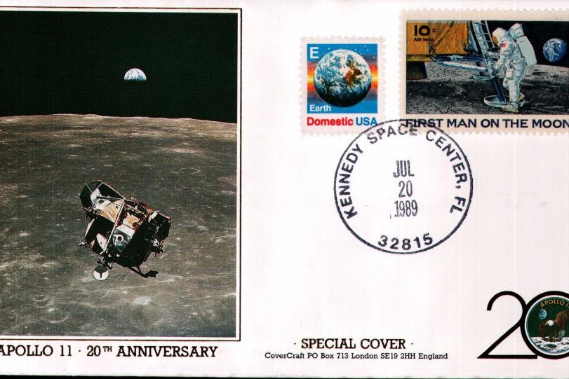 Apollo 11 20th Anniversary cover 20 July 1989