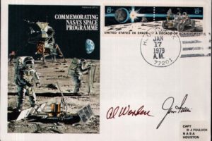 NASAs Space Programme cover Sgd Alf Worden - Module Pilot and James Irwin - Moonwalker