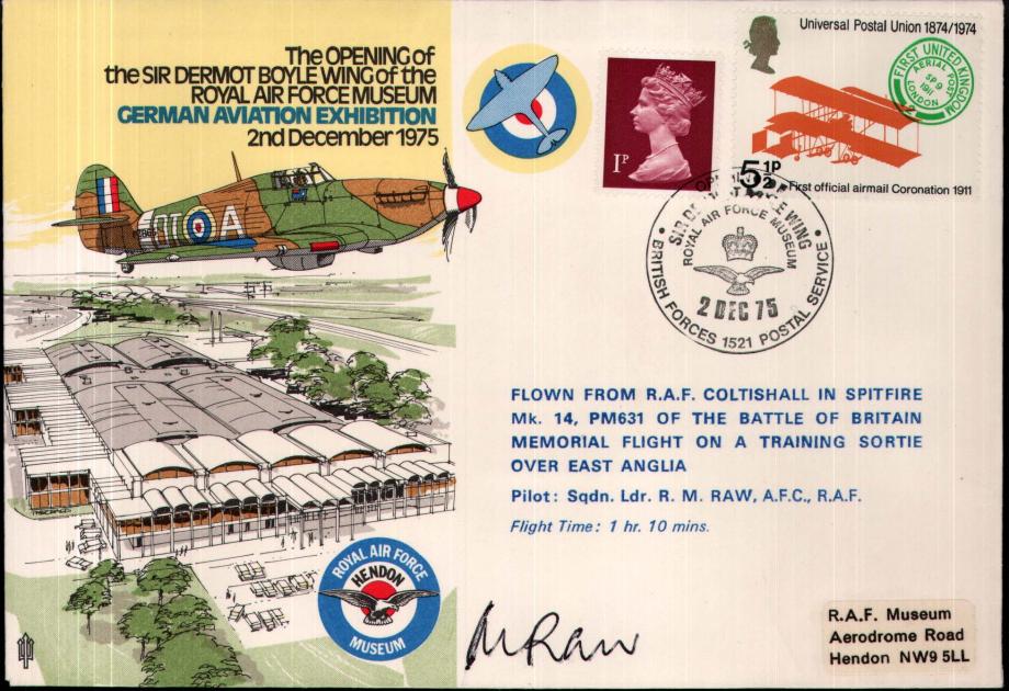 Sir Dermot Boyle Wing Of The RAF Museum Cover Signed R M Raw