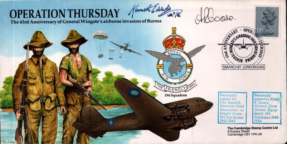 Operation Thursday cover Sgd K Edwards and A R Coare