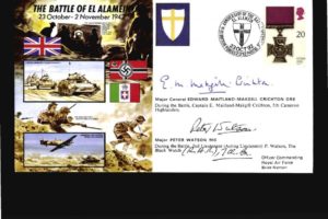 Battle Of El Alamein Cover Signed Maitland-Makgill And Watson