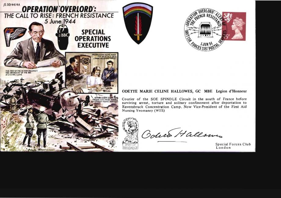 Operation Overlord cover Sgd Odette Hallowes