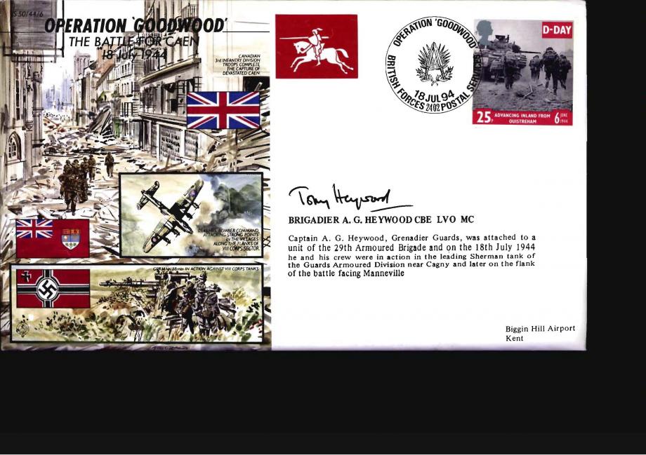 Operation Goodwood cover Sgd Brig A G Heywood