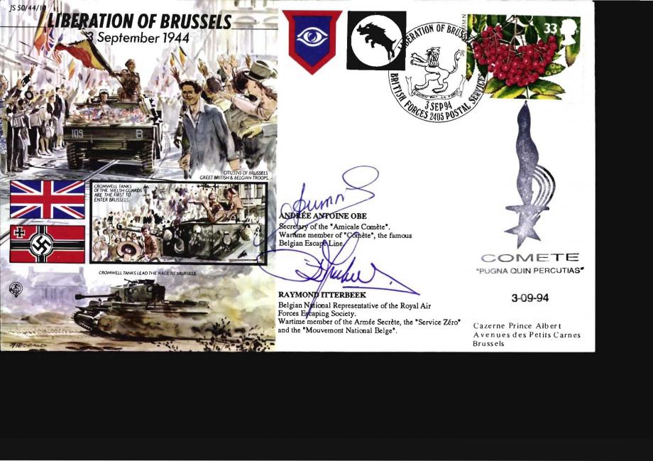 Liberation of Brussels cover Sgd Antoine and Itterbeek