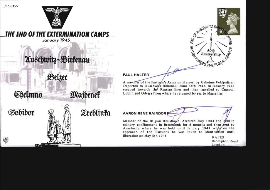 End of the Extermination Camps cover Sgd Halter and Raindorf