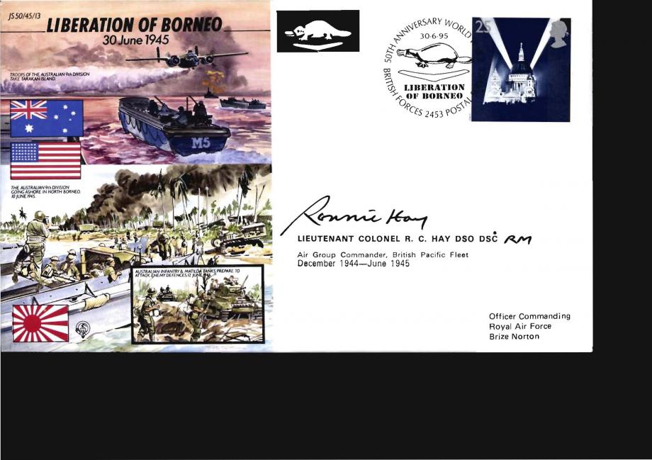 Liberation of Borneo cover Sgd Lt Col R C Hay