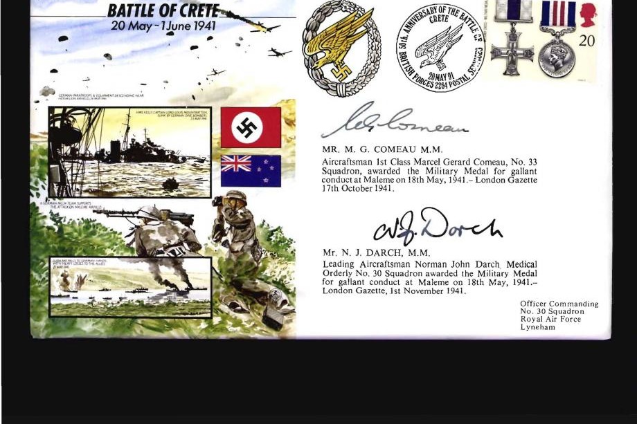 Battle of Crete cover Sgd Comeau and Darch