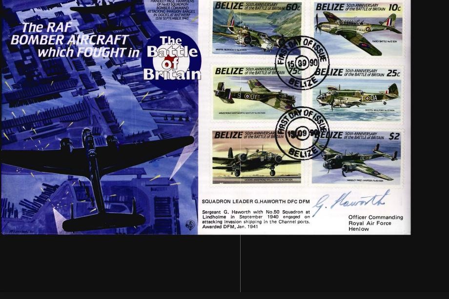Battle of Britain cover Sgd L G Haworth