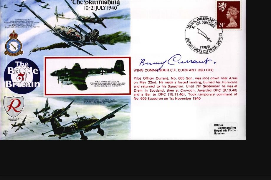 The Skirmishing 10-21 July 1940 Signed Bunny Currant