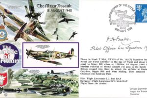 The Major Assault 18 August 1940 Cover Signed P H Beake