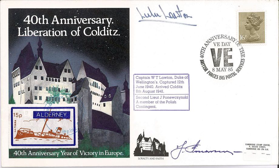 Colditz Cover Signed W Lawton And J Ponewczynski