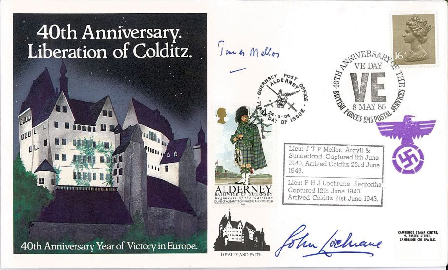 Colditz Cover Signed J Mellor And F Lochrane