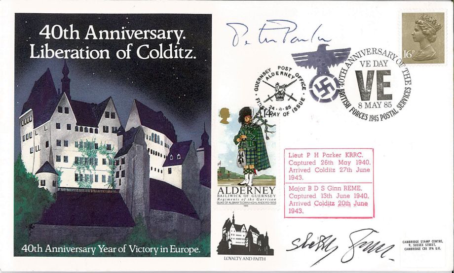 Colditz Cover Signed P H Parker And B D S Ginn