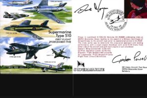 Supermarine Type 510 Cover Signed Test Pilot D W Morgan