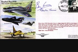 Boulton Paul P111 Cover Signed Test Pilot Benn Gunn