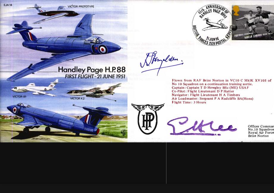 Handley Page HP 88 Cover Signed Test Pilot H G Hazleden