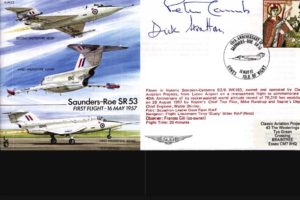 Saunders-Roe SR 53 cover Signed Test Pilot P M Lamb