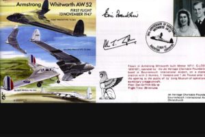Armstrong Whitworth AW 52 Cover Signed A J Troughton