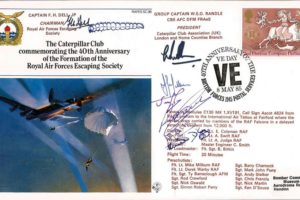 Caterpillar Club Cover Signed F Dell Bill Randle And 5 Parachutists