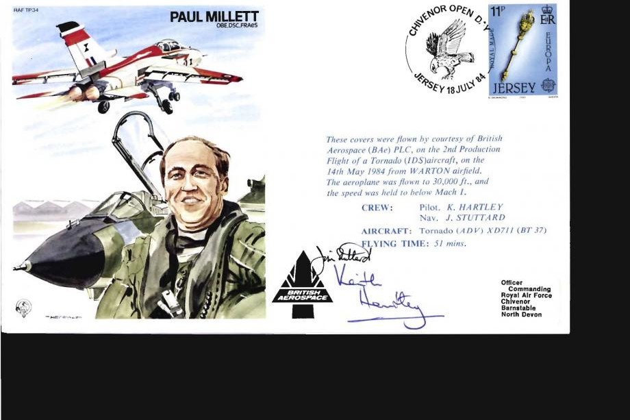 Paul Millett the Test Pilot cover Sgd K Hartley and J Stuttard