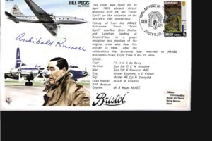Bill Pegg Test  Pilot cover Sgd Sir Archibald Russell the Concorde Designer