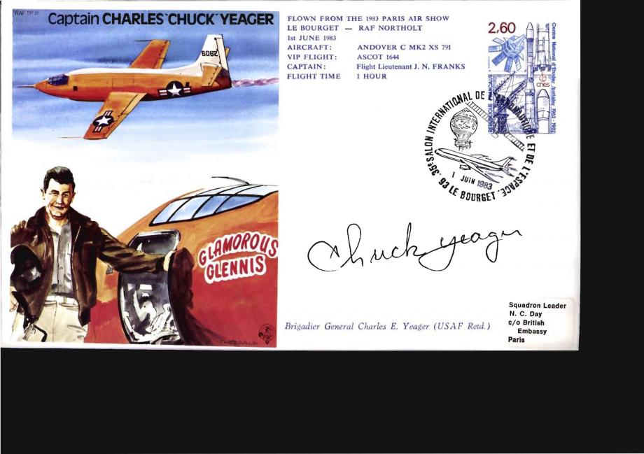 Charles Chuck Yeager The Test Pilot Cover Signed Charles Chuck Yeager